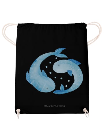 Mr. & Mrs. Panda Tasche Sternzeichen Fische ohne Spruch in Schwarz
