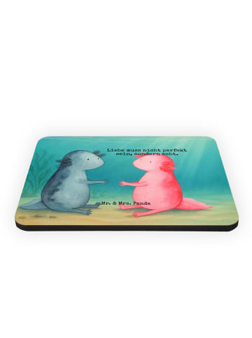 Mr. & Mrs. Panda haftmagnet Axolotl Liebe Design mit Spruch in Weiß