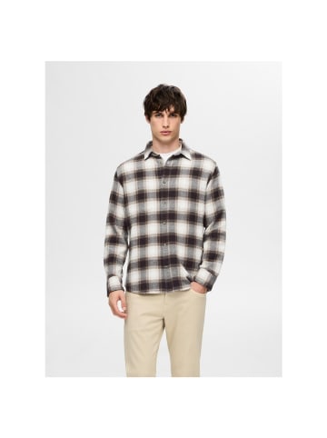 Selected Langarmhemd in chocolate torte