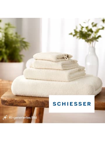 Schiesser Frottier-5er-Set: Waschhandschuhe Skyline Color in Creme