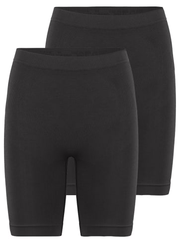 SUSA 2er Pack Miederhose mit Bein Bodyforming in Schwarz Schwarz