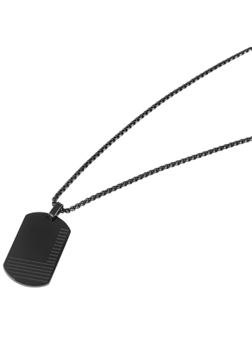 Adeliás Unisex Halskette mit Anhänger – aus Edelstahl in schwarz