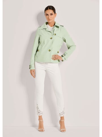 MADELEINE Verkürzte Trenchjacke mit Taschen in hellsalbeigrün