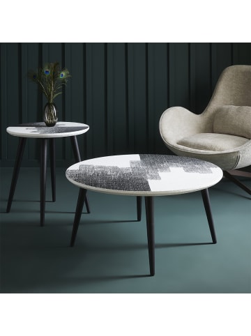 Signature Couchtisch ABSTRACT in Schwarz - (W) 80 x (H) 38 x (L) 80 cm