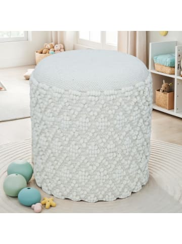 FineBuy Hocker "FB111306" in Weiß /