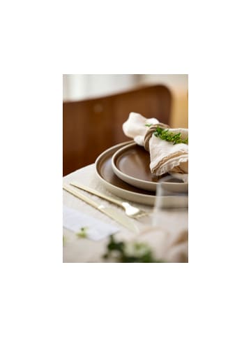 Studio Round Lunchteller North in Matte white/Matte bark