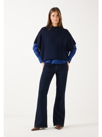 More & More moderner, weiter Cape-Pullover in classic blue