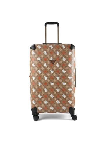 Guess Eliette 4-Rollen Trolley 77 cm mit Dehnfalte in latte logo-ginger