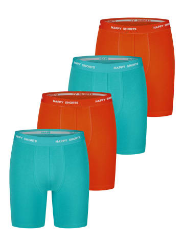 Happy Shorts Retro Boxer Neon Long in neon green/orange