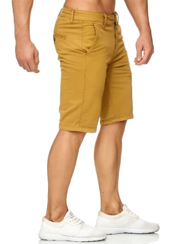 Max Men Chino Shorts Capri 3/4 Hose Stretch Bermuda in Gelb