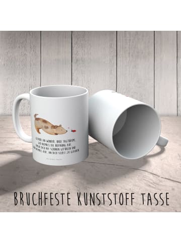 Mr. & Mrs. Panda Kindertasse Hund Marienkäfer mit Spruch in Weiß