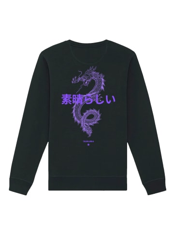 F4NT4STIC Unisex Sweatshirt Drache Japan in schwarz