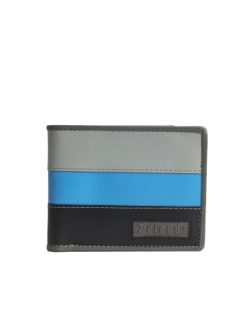 7CLOUDS RFID-Geldbörse Mekun 7.1 in black-lightblue-grey