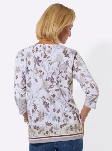 WITT WEIDEN Rundhals-Shirt in sesam-steingrau-bedruckt