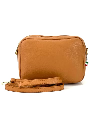 Florence Umhängetasche Leder hellbraun, tan ca. 22cm