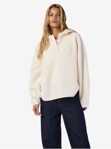 Noisy may Fleece mit halbem Reißverschluss in Eggnog