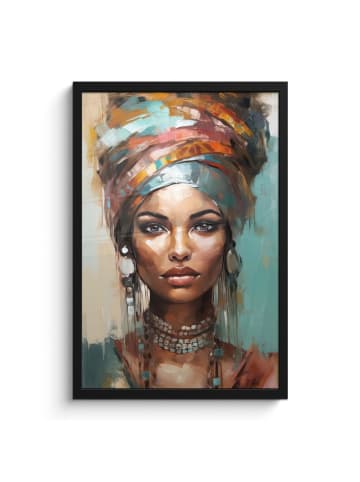 MuchoWow Poster mit Leiste Abstraktes Porträt  (BxH)