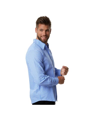 tectake Trachtenhemd, Für viele Outfits & Anlässe, Langarmhemd mit Knopfleiste