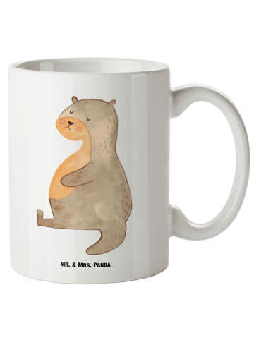 Mr. & Mrs. Panda Henkeltasse Otter Bauch ohne Spruch in Weiß