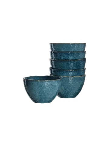 LEONARDO 6er Set Keramikschalen Matera in ø 15,3 cm in Blau