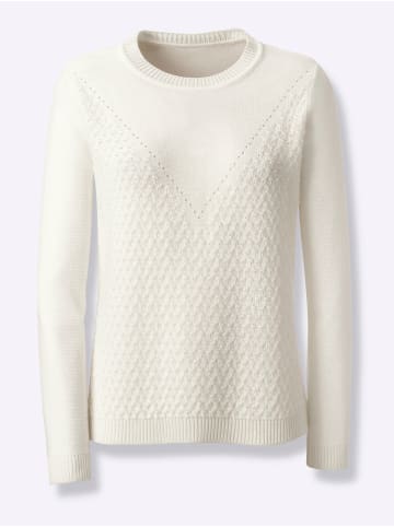 WITT WEIDEN Rundhals-Pullover in ecru