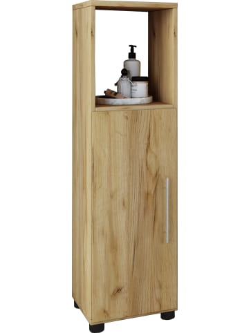 VCM  Holz Badmöbel Midischrank Badschrank Bad Flandu in Honig-Eiche