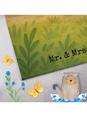 Mr. & Mrs. Panda Kleines Handtuch Schildkröte MHerzieren Design... in Weiß