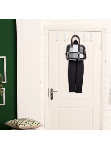 relaxdays 25x Türhaken in Weiß/Natur - (B)2 x (H)16 x (T)7 cm