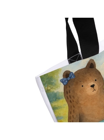 Mr. & Mrs. Panda Umhängetasche Bär Freundin Design ohne Spruch in Weiß