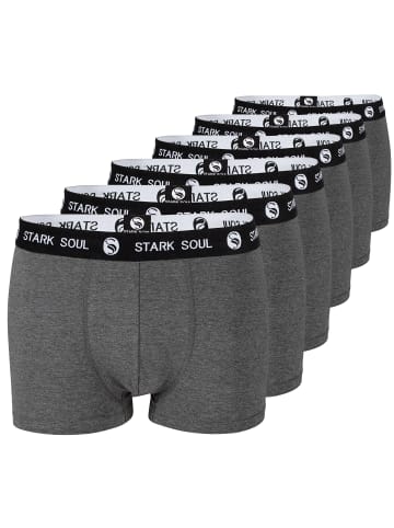 Stark Soul® Boxershorts im 6er Pack - Hipster in grau melange