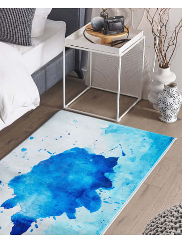 Beliani Kurzflor ODALAR in Blau/Grau - (W) 80 x (H) 1 x (L) 150 cm