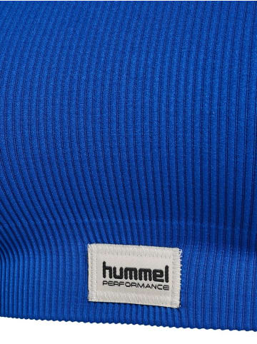 Hummel Sport-BH "Pulse Seamless Rib Bra" in Blau