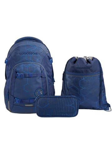 Coocazoo Schulrucksack-Set JOKER Blue Motion 3-teilig in Blau