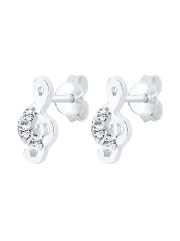 Elli Ohrringe 925 Sterling Silber Notenschlüssel in Weiß