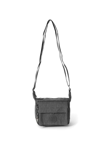 Bag Street Handtasche, Abendtasche Nylon grau ca. 17cm