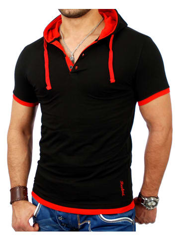 RESLAD T-Shirt basic San Diego in schwarz-rot