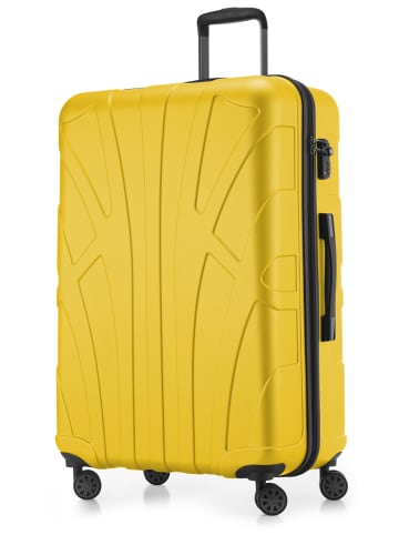 suitline Großer Reisekoffer erweiterbar XL Koffer 4 Rollen TSA 110 L in Gelb