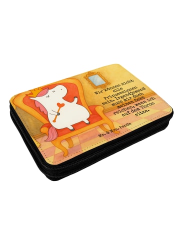 Mr. & Mrs. Panda Mäppchen Einhorn Prinzessin Design mit Spruch in Weiß