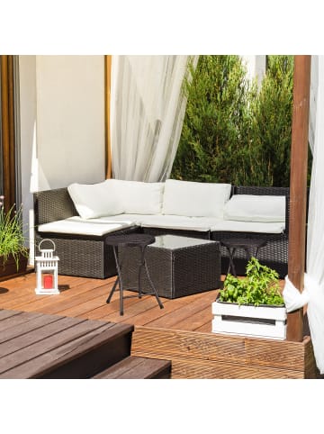 relaxdays 2x Klapphocker in Schwarz - (B)32,5 x (H)45 x (T)29 cm