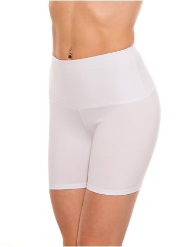 Alkato Alkato Damen Sport Shorts mit Hohem Bund in weiß