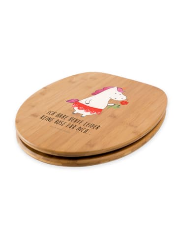Mr. & Mrs. Panda Motiv WC Sitz Einhorn Dame mit Spruch in Braun