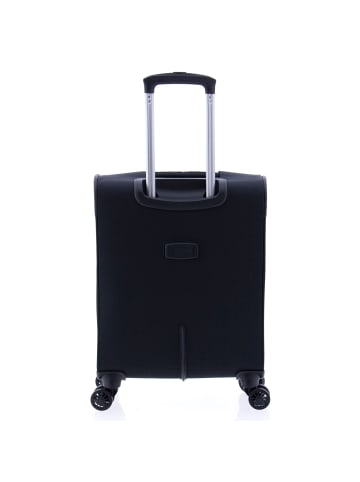 Gladiator 2000 4 Rollen Kabinentrolley 55 cm mit Dehnfalte in black
