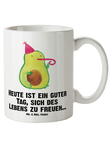 Mr. & Mrs. Panda Kaffeebecher Avocado Feier mit Spruch in Weiß