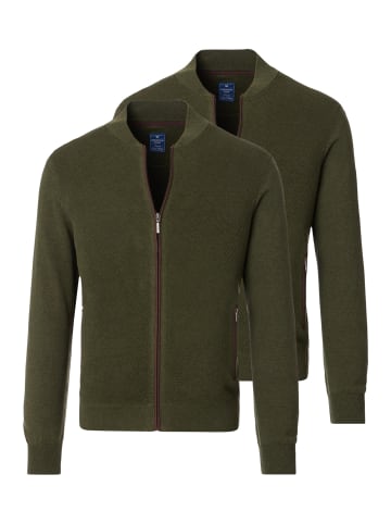 Redmond Strickjacke Basic in Dunkelgrün