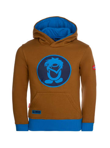 Trollkids Hoodie Pullover mit Kapuze "Troll" in Bronze/Azurblau/Marine