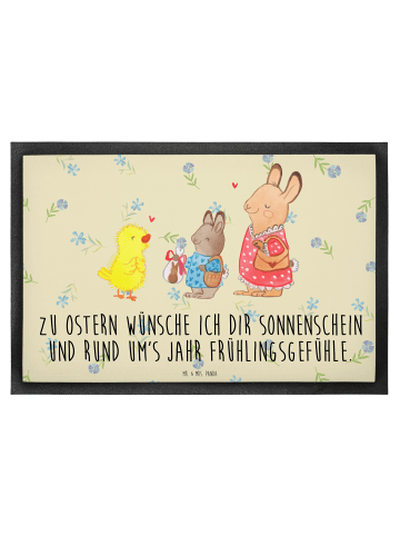 Mr. & Mrs. Panda Fußmatte Ostern Geschenke mit Spruch in Blumig