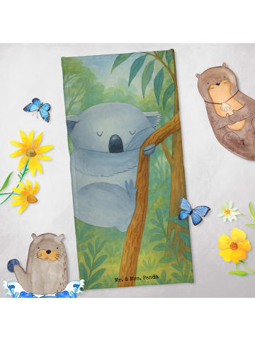 Mr. & Mrs. Panda Badetuch Koalabär Design ohne Spruch in Weiß