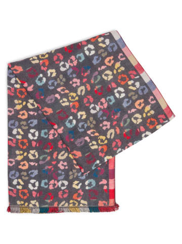 Marie Lund Schal in anthrazit mehrfarbig - 0003