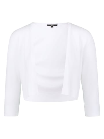 Zero  Strickjacke kurz Feinstrick in Brilliant White