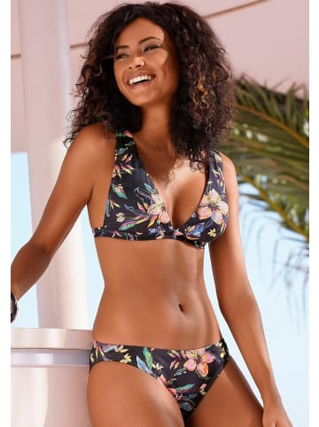 LASCANA Triangel-Bikini-Top in anthrazit-bedruckt